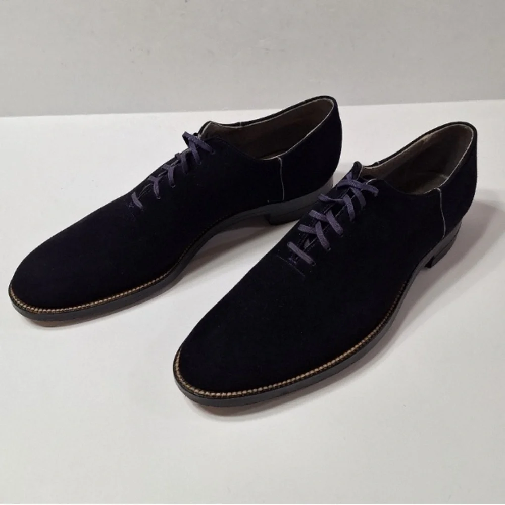 British Walkers Men’s Black Suede Oxford Dress Shoes Size 12 AA (Narrow)